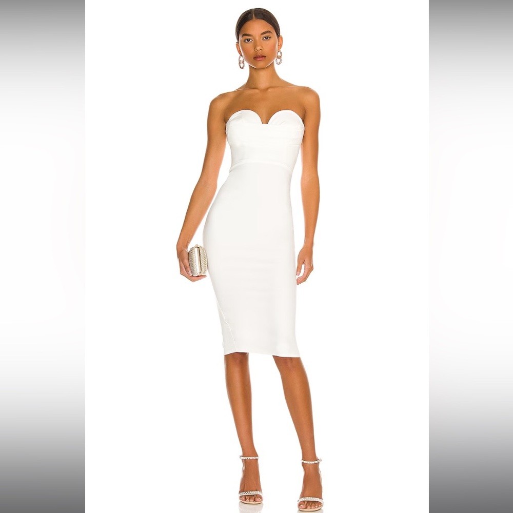 Sophia Strapless Midi Dress in White
MORE TO COME